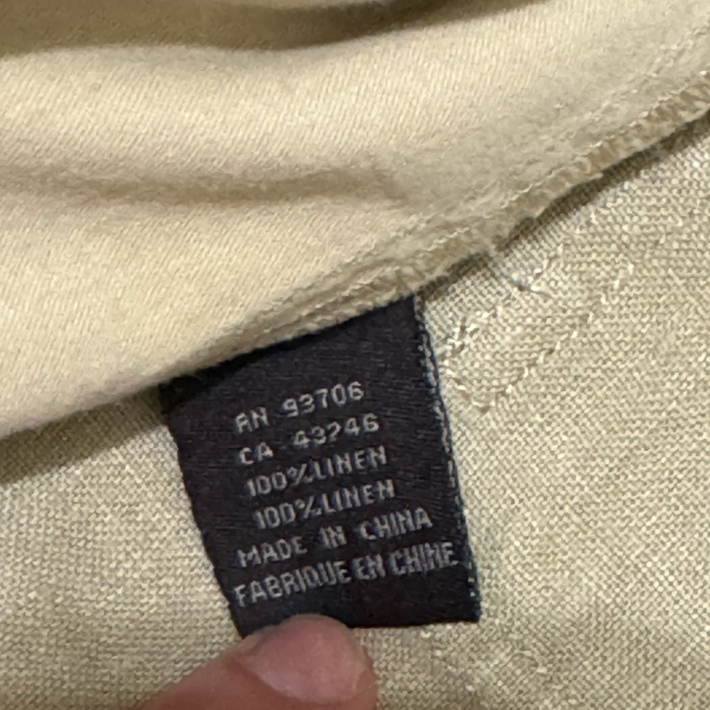 Martin Gordon 💯 Linen Khaki Drawstring Pants Medium - Picture 4 of 5